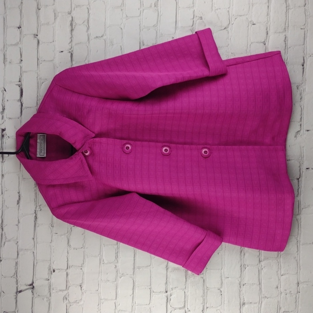 Simonton Says by George Simonton Raspberry color textured Jacket XS QVC